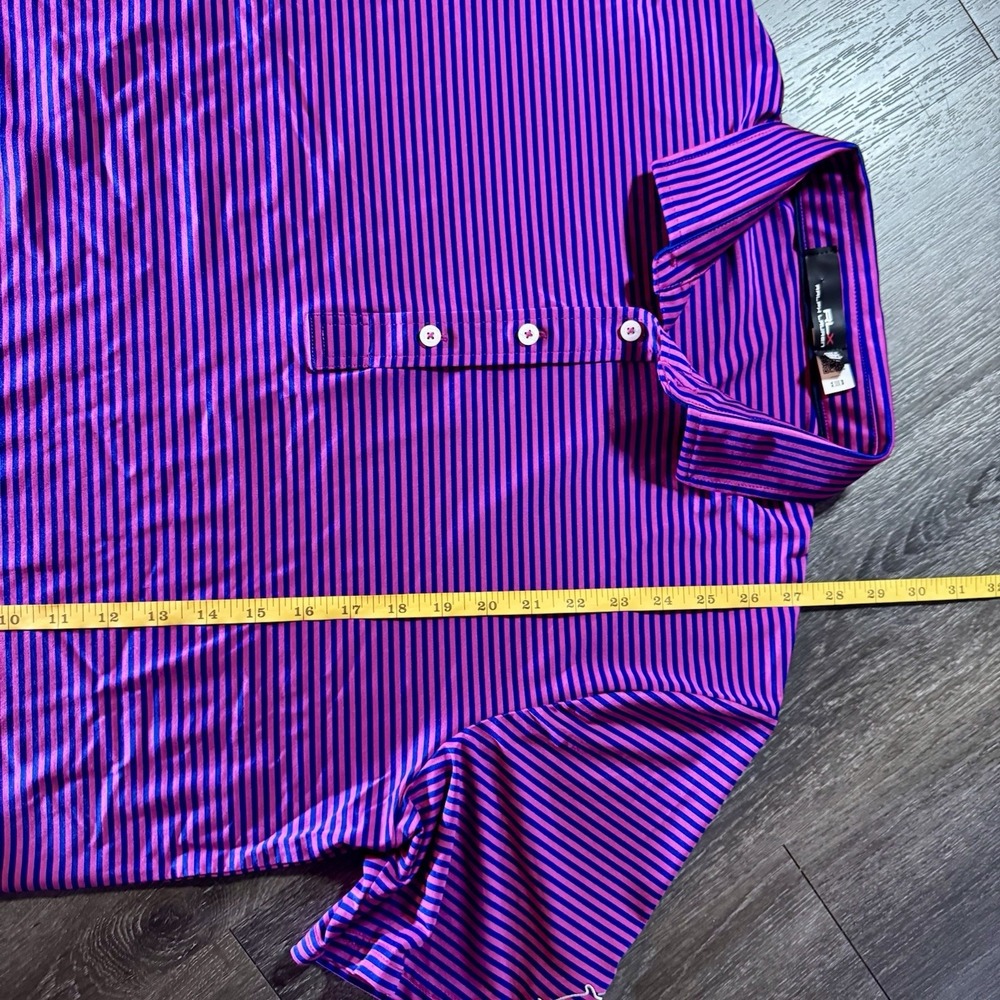 RLX Ralph Lauren Polo Shirt Mens Large Purple Performance Piedmont Driving Club - Picture 5 of 5